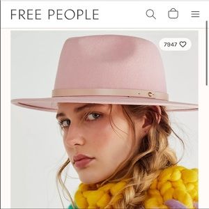 Free People Pink Felt Hat